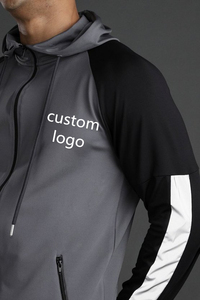 Chándal de gimnasio de equipo estampado ajustado a la moda para hombre, ropa deportiva, ropa de sudor, chándal deportivo en blanco de dos piezas para hombre - Product Image 3