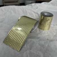 Noël luxe brillant or carré verre miroirs mosaïque carreaux autocollants pour artisanat bricolage décoration intérieure Disco boules carreaux