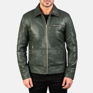 Nueva llegada chaqueta de cuero genuino de los hombres de alta calidad de los hombres chaqueta de cuero de la motocicleta chaquetas de cuero de invierno - Product Image 1