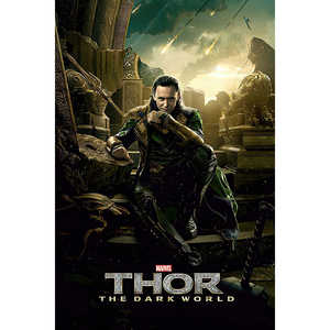 Poster sur toile Thor 2 le monde sombre, design Loki, style moderne, cadre noir pour utilisation murale - Product Image 5