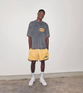 Camisetas de algodón pesado de 250gsm, ropa de calle con estampado gráfico Vintage de gran tamaño, estilo comprimido de talla grande para un ajuste cómodo - Product Image 4