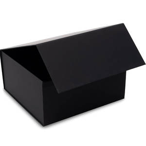 Caja de regalo magnética-Cajas plegables negras de 10x10x5 pulgadas con cierre de tapa magnética Embalaje de lujo para boutiques - Product Image 1