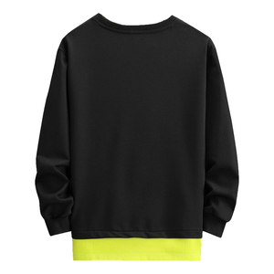 Sudadera de bloque de Color para niños, sudaderas de alta calidad con bolsillo y solapa, ropa de calle de peso pesado de invierno Unisex personalizada de algodón suave para hombres - Product Image 2