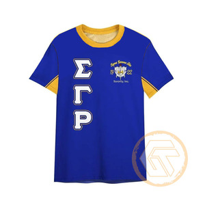 เสื้อยืดชมรมนักศึกษาหญิง Sigma Gamma Rho ของ GREEK TREASURES ขายส่ง ผ้าเจอร์ซีย์คอตตอน 100% ระบายอากาศได้ดี แห้งเร็ว ไม่ยับ เหมาะสำหรับฤดูร้อน - Product Image 5