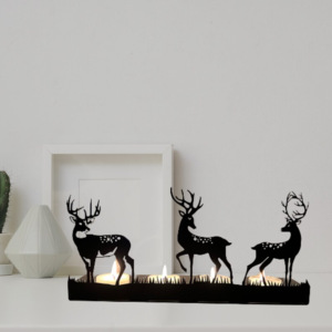 ที่ใส่เทียนทีไลท์โลหะลายฉลุแบบโมเดิร์น งานแฮนด์เมด ของตกแต่งบ้านสำหรับคริสต์มาส ของขวัญ - Product Image 4