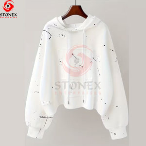 เสื้อฮู้ดครอปถักนิตติ้งสำหรับออกกำลังกาย ระดับพรีเมียม สำหรับฤดูหนาว ระบายอากาศได้ดี สำหรับผู้หญิง - Product Image 1