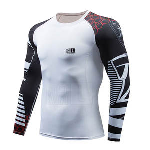 Top Design Rash Guard respirant pour hommes Vêtements de fitness de couleur personnalisée - Product Image 2