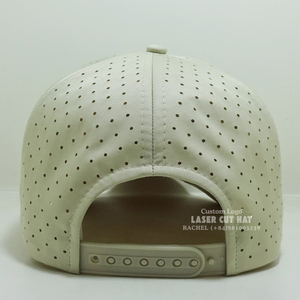 Vente chaude Golf Chapeaux Brodé Logo Laser Cut Trou Perforé Bord Incurvé Réglable Snapback Fermeture Unisexe Vietnam Chapeaux - Product Image 6