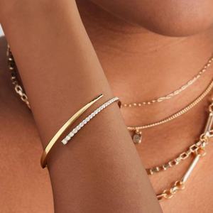 Pulsera de Tenis de Moissanita con Incrustaciones de Lujo al por Mayor, Oro Sólido de 14K con Baño de Rodio, Alta Brillantez, Alternativa al Diamante de Laboratorio - Product Image 5