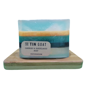 Savon solide artisanal au lait de chèvre TIN GOAT, à la lierre de chêne et au bois de santal, taille standard, pour peaux grasses, savon pour les mains - Product Image 1