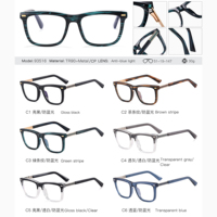 Montures de lunettes carrées tendance personnalisées, lunettes anti-lumière bleue assorties à des lunettes de myopie, montures de lunettes TR90