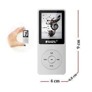 เครื่องเล่น MP3 Ruizu X02 Ultra-Thin 8GB ตัวเครื่องโลหะ พร้อมวิทยุ FM หน้าจอ LCD รองรับ FLAC/APE/WAV สีขาว - Product Image 6