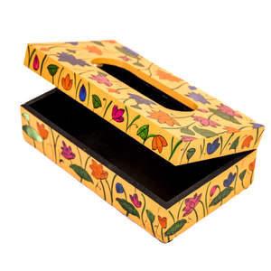 Caja de pañuelos de madera sin terminar clásica para hoteles y restaurantes Esteras y almohadillas Producto - Product Image 1