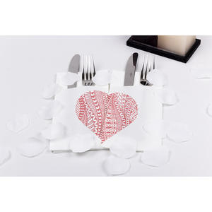 Servilletas de Papel con Diseño de Cupido, Blancas, 40x40cm, Corte Tipo Canguro, 480 Unidades, B2B - Product Image 1