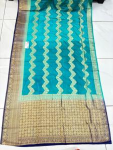 Saree en nylon gracieux avec tissu fluide traditionnel doux élégance sans effort pour les fêtes de mariage Diwali Proms - Product Image 4