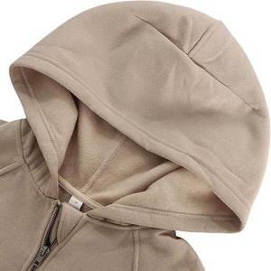 Nouvelle Mode Plus Size Hoodies Respirant Zip Up Design Crop Style Hoodie Daily Wear Use Confortable Hoodie pour les Femmes - Product Image 3