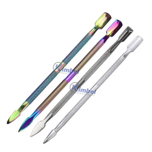 ที่ดันหนังกำพร้าแบบสองด้านเครื่องมือขัดเล็บสแตนเลสสำหรับกำจัดผิวที่ตายแล้ว - Product Image 4