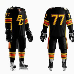 OEM personalizado Pro Hockey Uniforme Equipo Hockey Jerseys en la sublimación y el tackle sarga cosida parche para el equipo de hockey sobre hielo Jersey - Product Image 5