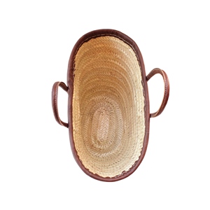 Bolsa de Compras de Playa de Verano Natural Handowen con Correa Larga para el Hombro, Material de Hoja de Palma, Hecha en MA, Multiusos - Product Image 2