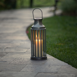High Quality <b>Outdoor</b> Round Metal Pillar <b>Candle</b> <b>Holder</b> Unique Designer Lanterns in 2 Sizes for Home Decoration - Product Image 1
