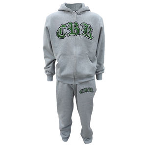 Conjunto de Sudadera y Pantalones Deportivos Personalizados 100% Algodón, Conjunto Deportivo Bordado con Cremallera, Ropa Deportiva Urbana Unisex para Hombre - Product Image 1