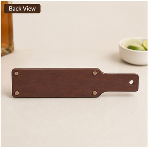 Bandeja de cócteles de madera con soportes para dos vasos de chupito, 14.5 pulgadas, accesorio de bar minimalista para servir whisky - Product Image 2