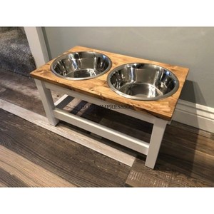 Tazón de comida para perros de acero inoxidable montado en la pared, ecológico, de lujo, para comer lento, decoración de jardín y hogar de gran tamaño - Product Image 4