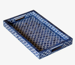 Bandeja hexagonal con incrustaciones de hueso de madera natural para servir restaurantes caseros Hotel India comida que sirve de India - Product Image 4