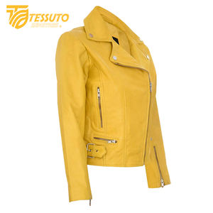 Chaqueta de Cuero 100% Real para Mujer, Estilo Casual, Cuello Alto, Transpirable, Empaque Premium - Product Image 2