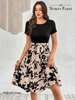 Dernière Robe de Soirée Designer pour Femme, Style Boutique Indienne, Tendance Occidentale, Entièrement Cousue, Manches Imprimées Numériquement de Haute Qualité