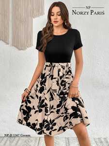 ชุดเดรสสำหรับผู้หญิงทันสมัยแขนพิมพ์ลายดิจิทัลคุณภาพสูงสไตล์ตะวันตกบูติกล่าสุดของอินเดีย - Product Image 2