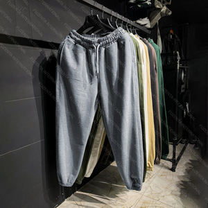 Pantalon de survêtement en coton pour hommes Logo personnalisé couleur et impression Joggers cordon de serrage taille classique coupe ajustée pantalon de survêtement - Product Image 2