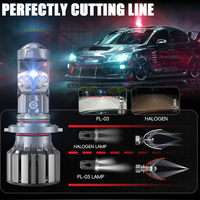 Projecteur LED miniature T03 H4 pour phare, DC12V-24V 110W 13000LM, compatible H4 H7 H11 9005 9006, projecteur laser LED, ampoules de voiture H4