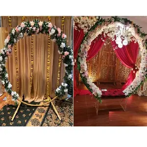新婚新娘座位圆形婚礼拱门最新的梅海蒂仪式座位为宝莱坞灵感梅海蒂装饰新娘座位