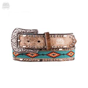 Ceintures perlées en cuir de peau de vache véritable de conception supérieure pour hommes avec acier strass pour boucle accessoires de mode en gros - Product Image 4