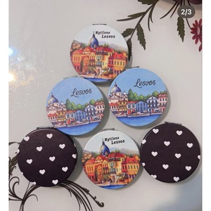 Espejo de Bolsillo Metálico con Estampado, Modelo 57 BIG PAZAR de DAFNI, Estilo Europeo y Americano, para las Cuatro Estaciones - Product Image 2