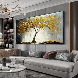 Homedecor <span class=keywords><strong>Peinture</strong></span> à l'huile faite à la main Toile tendue encadrée Art mural Texture de vie originale Paysage abstrait Palette <span class=keywords><strong>Peinture</strong></span> <span class=keywords><strong>au</strong></span> <span class=keywords><strong>couteau</strong></span> - Product Image 4