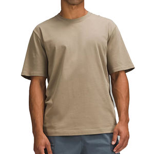 T-shirt décontracté en jersey lourd de qualité supérieure 300 GSM T-shirt respirant en coton tricoté sur mesure OEM de l'usine - Product Image 1