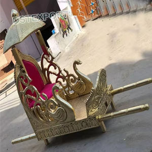 Maharani boda novia entrada palanquins/Palki hermosa Boda nupcial entrada Doli boda real madera tallada Doli para la venta - Product Image 2