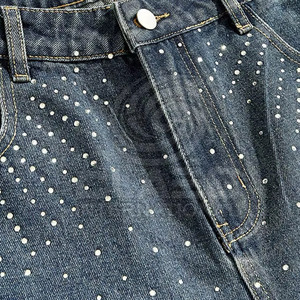 Top Popular Men's <b>Shorts</b> Mid-<b>Waist</b> Baggy Style Washed <b>Jeans</b> <b>Shorts</b> With Rhinestone <b>Shorts</b> for Men - Product Image 5