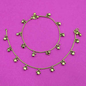 Antique Classic Beautiful Designer Payal avec Mehndi Placing Fashion Anklets - Product Image 1