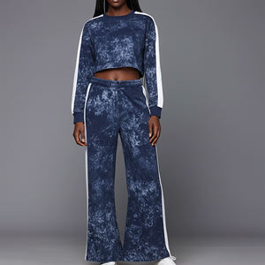 Ensemble survêtement de qualité supérieure pour l'hiver, sweat-shirt à capuche et jogging, 100% coton respirant, lavage à l'acide, coupe régulière, molleton - Product Image 4