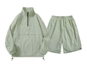 Custom High Quality Windbreaker Polyester Jacket Custom Mens Zip up Windbreaker Jacket <b>Set</b> - Product Image 5