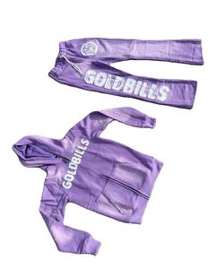 Bordado de desgastes personalizado para conjunto de chándal con estampado de hojaldre Sudadera con capucha y pantalones de chándal de lana lavados con ácido desteñidos al sol para algodón hecho en invierno - Product Image 2