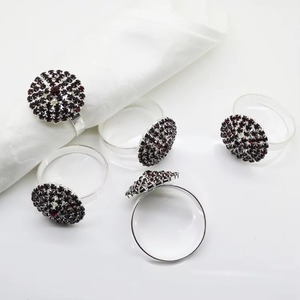 Shiny <b>Silver</b> <b>Napkin</b> Ring Holder for Elegant Table Decor Weddings Parties Hotel Dining Polished Metallic Finish From India - Product Image 2