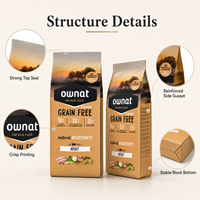 Sachet souple personnalisé en PE de qualité alimentaire, recyclable, avec fermeture éclair et soudure sur quatre côtés, pour emballage alimentaire, type stand-up