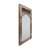 Miroir mural en bois fait main finition noyer moderne, très demandé, couleur personnalisable, pour salon, chambre, couloir, bureau