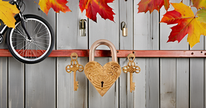 Fully Functional Golden Brass Door <b>Padlock</b> with Unique Collectible Keys Handmade Combination Security Locks - Product Image 3