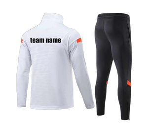 Vêtements d'entraînement zippés de luxe pour hommes, 2 pièces, logos personnalisés et survêtement avec strass, ensembles de vêtements de fitness avec nom d'équipe - Product Image 3