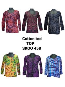 Haut népalais Boho élégant avec des motifs multicolores Bonneterie courte Tissu tricoté Décoré Rubans traditionnels indiens Top Boho foncé - Product Image 5